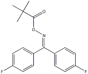 N-[bis(4-fluorophenyl)methylene]-N-[(2,2-dimethylpropanoyl)oxy]amine Struktur