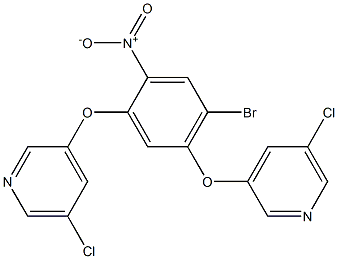 3-{4-bromo-5-[(5-chloro-3-pyridyl)oxy]-2-nitrophenoxy}-5-chloropyridine Struktur