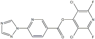 3,5-dichloro-2,6-difluoro-4-pyridinyl 6-(1H-1,2,4-triazol-1-yl)nicotinate Struktur