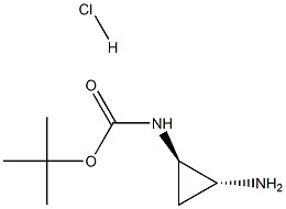 tert-butyl (1R,2R)-2-aminocyclopropylcarbamate hydrochloride Struktur