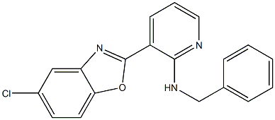 N-benzyl-3-(5-chloro-1,3-benzoxazol-2-yl)-2-pyridinamine Struktur