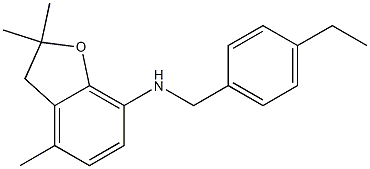 N-(4-ethylbenzyl)-2,2,4-trimethyl-2,3-dihydro-1-benzofuran-7-amine Struktur