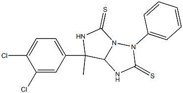 7-(3,4-dichlorophenyl)-7-methyl-3-phenyldihydro-1H-imidazo[1,5-b][1,2,4]triazole-2,5(3H,6H)-dithione Struktur