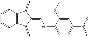 2-[(2-methoxy-4-nitroanilino)methylene]-1H-indene-1,3(2H)-dione Struktur