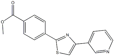 methyl 4-[4-(3-pyridinyl)-1,3-thiazol-2-yl]benzenecarboxylate Struktur