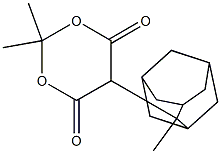 2,2-dimethyl-5-(2-methyl-2-adamantyl)-1,3-dioxane-4,6-dione Struktur