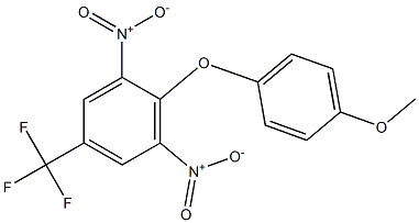 2-(4-methoxyphenoxy)-1,3-dinitro-5-(trifluoromethyl)benzene Struktur