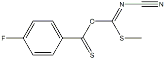 (cyanoimino)(methylthio)methyl 4-fluorobenzene-1-carbothioate Struktur