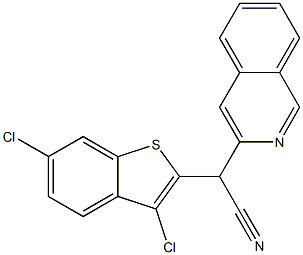 2-(3,6-dichlorobenzo[b]thiophen-2-yl)-2-(3-isoquinolyl)acetonitrile Struktur