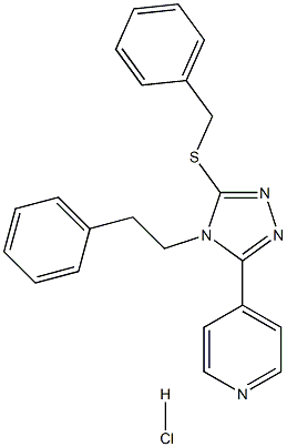 4-[5-(benzylthio)-4-phenethyl-4H-1,2,4-triazol-3-yl]pyridine hydrochloride Struktur