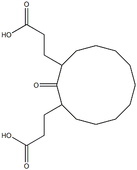 3-[3-(2-carboxyethyl)-2-oxocyclododecyl]propanoic acid Struktur