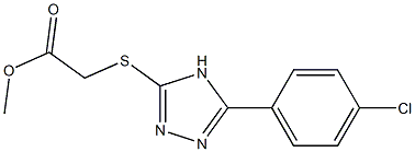 methyl 2-{[5-(4-chlorophenyl)-4H-1,2,4-triazol-3-yl]thio}acetate Struktur