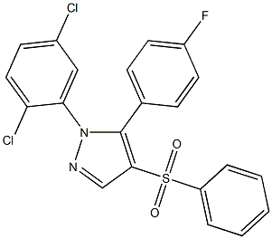 1-(2,5-dichlorophenyl)-5-(4-fluorophenyl)-4-(phenylsulfonyl)-1H-pyrazole Struktur