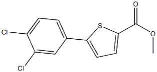 methyl 5-(3,4-dichlorophenyl)-2-thiophenecarboxylate Struktur