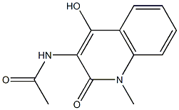 N1-(4-hydroxy-1-methyl-2-oxo-1,2-dihydroquinolin-3-yl)acetamide Struktur