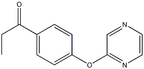 1-[4-(2-pyrazinyloxy)phenyl]-1-propanone Struktur