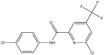 N2-(4-chlorophenyl)-6-chloro-4-(trifluoromethyl)pyridine-2-carboxamide Struktur