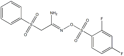 N'-{[(2,4-difluorophenyl)sulfonyl]oxy}-2-(phenylsulfonyl)ethanimidamide Struktur