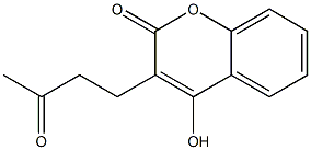 4-Hydroxy-3-(3-oxobutyl)-2H-1-benzopyran-2-one Struktur