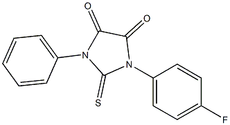 1-(4-fluorophenyl)-3-phenyl-2-thioxoimidazolidine-4,5-dione Struktur