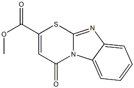 methyl 4-oxo-4H-benzo[4,5]imidazo[2,1-b][1,3]thiazine-2-carboxylate Struktur