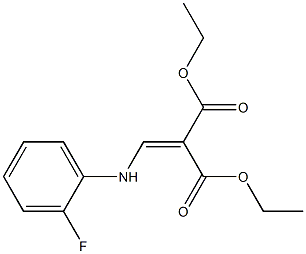 diethyl 2-[(2-fluoroanilino)methylidene]malonate Struktur