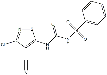 3-chloro-4-cyano-5-({[(phenylsulfonyl)amino]carbonyl}amino)isothiazole Struktur