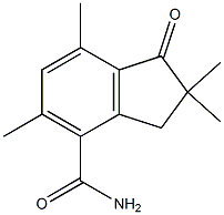 2,2,5,7-tetramethyl-1-oxoindane-4-carboxamide Struktur