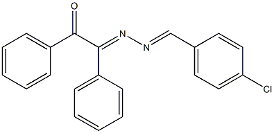 2-[2-(4-chlorobenzylidene)hydrazono]-1,2-diphenylethan-1-one Struktur