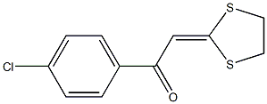 1-(4-chlorophenyl)-2-(1,3-dithiolan-2-yliden)ethan-1-one Struktur