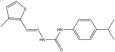 N-(4-isopropylphenyl)-N'-[2-(3-methyl-2-thienyl)vinyl]urea Struktur