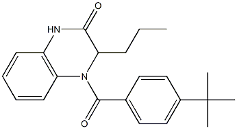 4-[4-(tert-butyl)benzoyl]-3-propyl-3,4-dihydro-2(1H)-quinoxalinone Struktur