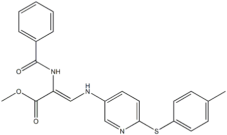 methyl 2-(benzoylamino)-3-({6-[(4-methylphenyl)thio]-3-pyridyl}amino)acrylate Struktur