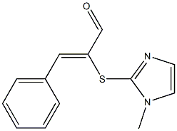 2-[(1-methyl-1H-imidazol-2-yl)thio]-3-phenylacrylaldehyde Struktur