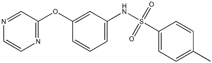 4-methyl-N-[3-(2-pyrazinyloxy)phenyl]benzenesulfonamide Struktur