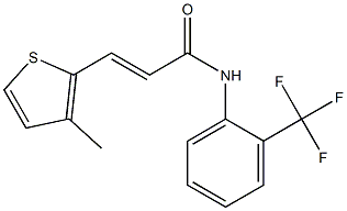 N1-[2-(trifluoromethyl)phenyl]-3-(3-methyl-2-thienyl)acrylamide Struktur