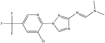 N'-{1-[3-chloro-5-(trifluoromethyl)-2-pyridinyl]-1H-1,2,4-triazol-3-yl}-N,N-dimethyliminoformamide Struktur