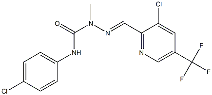 N1-(4-chlorophenyl)-2-{[3-chloro-5-(trifluoromethyl)-2-pyridyl]methylidene}-1-methylhydrazine-1-carboxamide Struktur