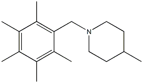 4-methyl-1-(2,3,4,5,6-pentamethylbenzyl)piperidine Struktur