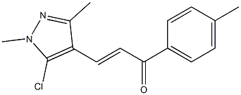 3-(5-chloro-1,3-dimethyl-1H-pyrazol-4-yl)-1-(4-methylphenyl)prop-2-en-1-one Struktur