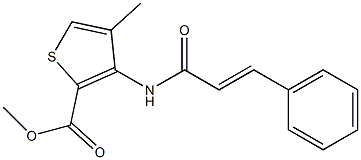 methyl 3-(cinnamoylamino)-4-methylthiophene-2-carboxylate Struktur