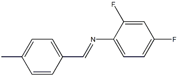 N-(2,4-difluorophenyl)-N-[(E)-(4-methylphenyl)methylidene]amine Struktur