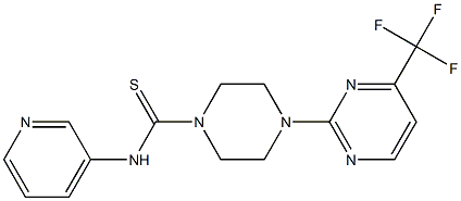 N1-(3-pyridyl)-4-[4-(trifluoromethyl)pyrimidin-2-yl]piperazine-1-carbothioamide Struktur