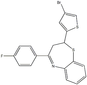 2-(4-bromo-2-thienyl)-4-(4-fluorophenyl)-2,3-dihydro-1,5-benzothiazepine Struktur