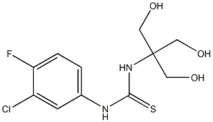 N-(3-chloro-4-fluorophenyl)-N'-[2-hydroxy-1,1-di(hydroxymethyl)ethyl]thiourea Struktur