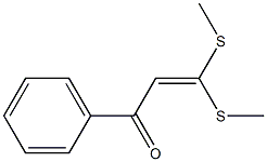 3,3-bis(methylsulfanyl)-1-phenyl-2-propen-1-one Struktur