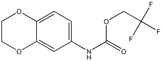 2,2,2-trifluoroethyl 2,3-dihydro-1,4-benzodioxin-6-ylcarbamate Struktur