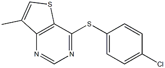 4-[(4-chlorophenyl)thio]-7-methylthieno[3,2-d]pyrimidine Struktur