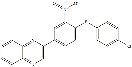 2-{4-[(4-chlorophenyl)thio]-3-nitrophenyl}quinoxaline Struktur