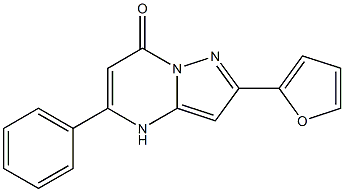 2-(2-furyl)-5-phenyl-4,7-dihydropyrazolo[1,5-a]pyrimidin-7-one Struktur